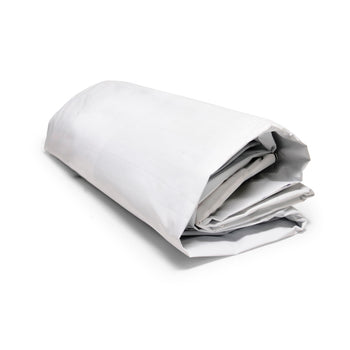 6' x 9' - Reused Vinyl Tarp (White - No Pipe Sleeve)