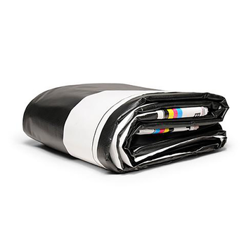 15' x 50' - Reused Vinyl Tarp (Black)